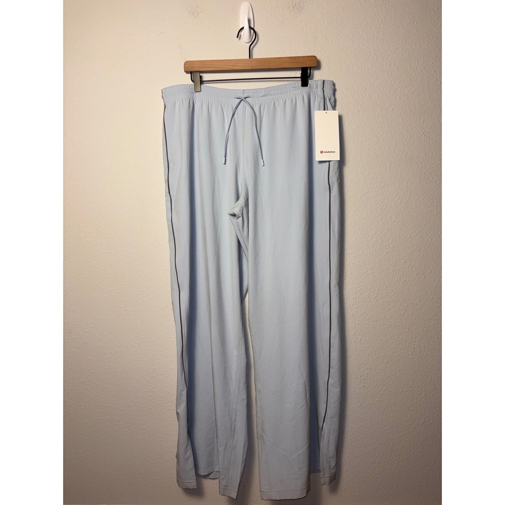 Lululemon Court Rival Wide-Leg Track Pant Starch Blue Solar Grey 14 LW5HL7S